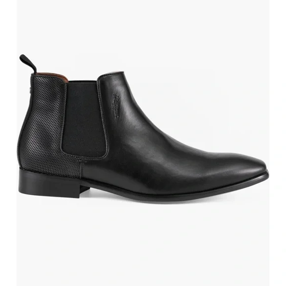 Tommy Hilfiger Black Leather Ankle Boots - Picture 4 of 7